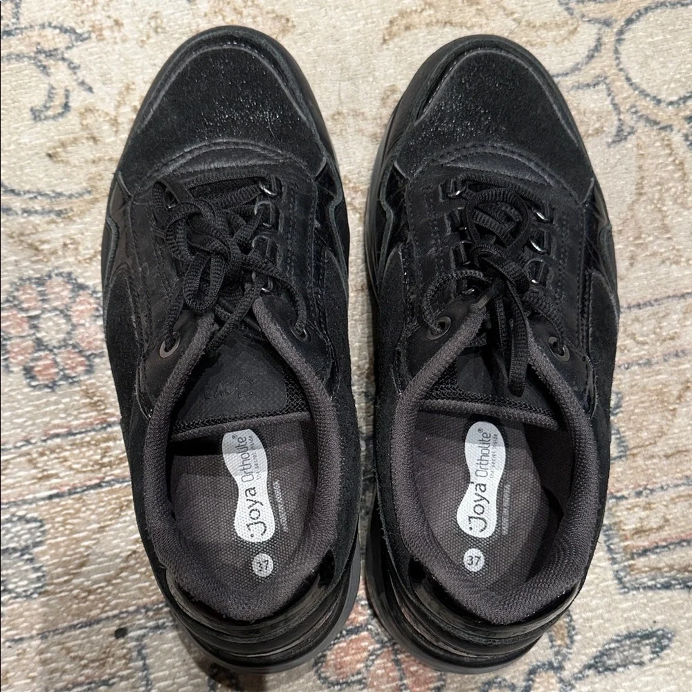 Joya Black Lace-Up Women's Sneakers 37 or 6.5  7 - Picture 3 of 9